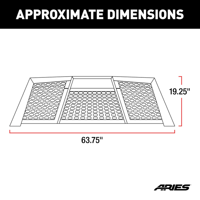 ARIES Switchback Black Aluminum Headache Rack, Fits Select Toyota Tacoma Model 1110114