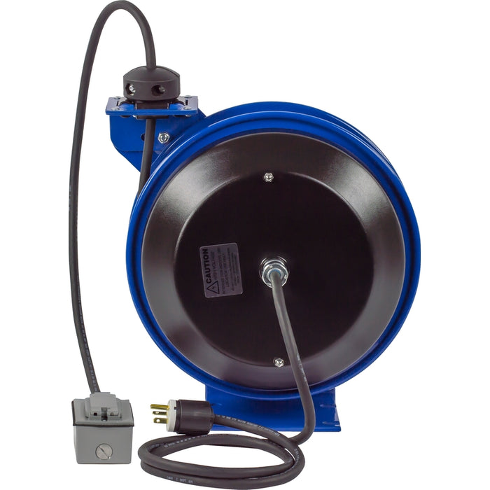 Coxreels PC Series Spring Driven Cord Reel Duplex Industrial Receptacle 12 GA x 35 ft. - Cord Included Model PC13-3512-F