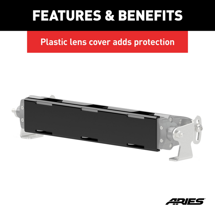 ARIES LED Light Cover for 10" Single-Row Light Bars Model 1501261