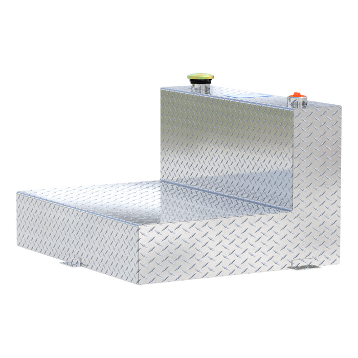UWS Bright Aluminum 50-Gallon L-Shaped Aluminum Transfer Tank Model TT-50-L-T-P