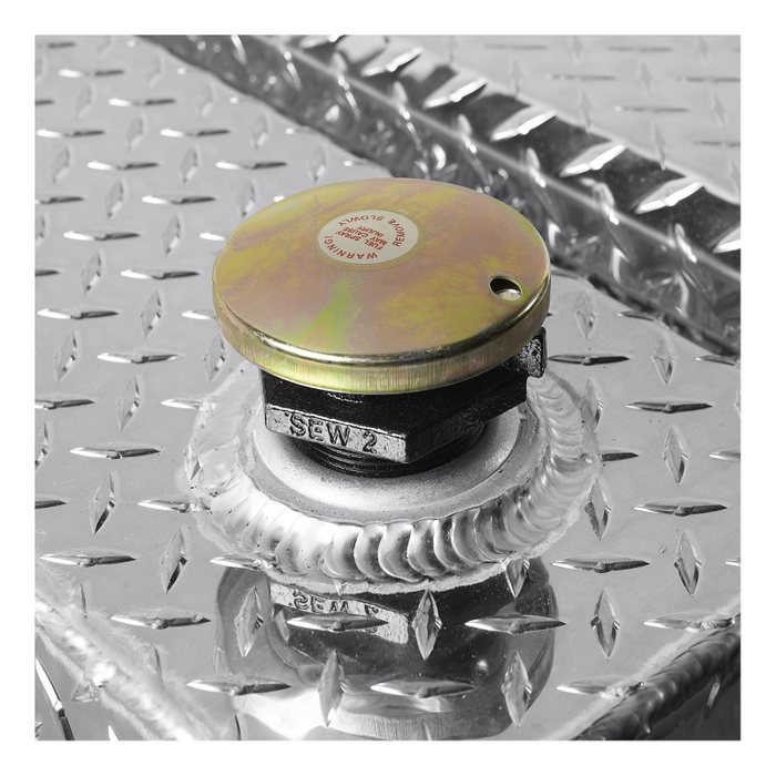 UWS Bright Aluminum 50-Gallon Rectangle Aluminum Transfer Tank Model TT-50-R-T-P