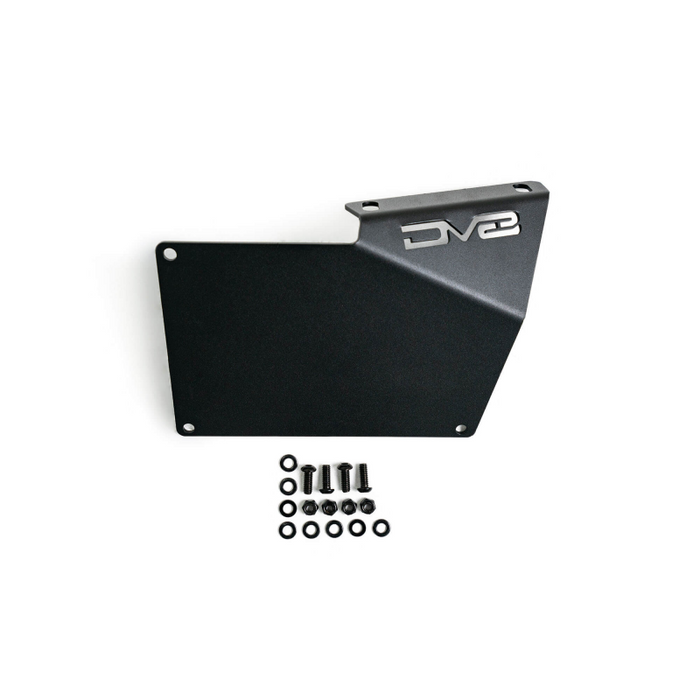 DV8 Offroad 2021-2026 Ford Bronco Factory Front Bumper License Relocation Bracket Model LPBR-02