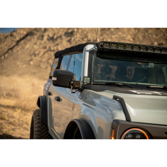 DV8 Offroad 2021-2026 Ford Bronco A-Pillar Dual Light Pod Drop Mounts Model LBBR-08