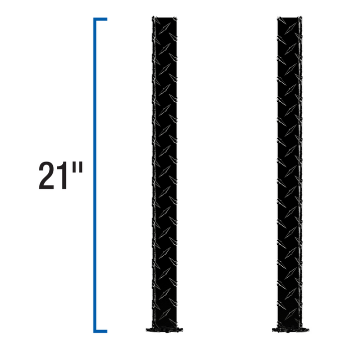 UWS Replacement Black Aluminum Truck Side Tool Box Legs, 1 Pair Model SM-LEGS-BLK