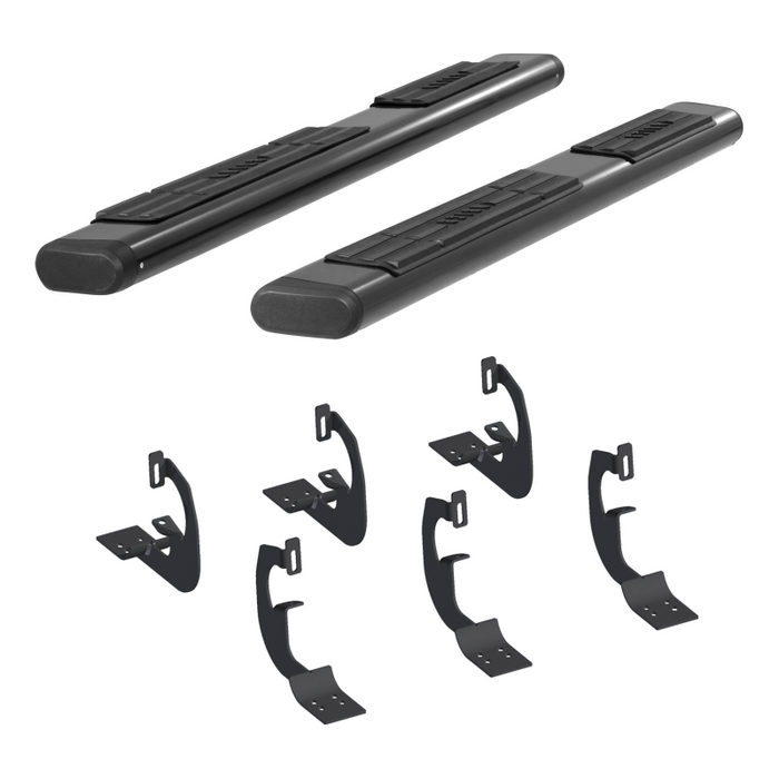 ARIES 6" x 75" Black Aluminum Oval Step Nerf Bars Model 4445002