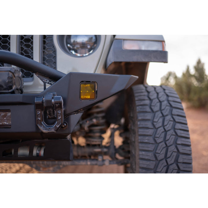 DV8 Offroad 2007-2025 Jeep GladiatorJT Wrangler JK JKU JL JLU Fs-7 Mid-Width Winch Front Bumper Model FBJL-07