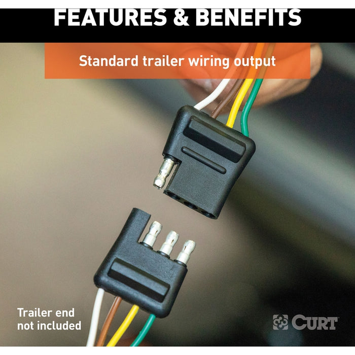 CURT Weather-Resistant Multi-Function Splice-in Trailer Tail Light Converter Kit, 4-Pin Wiring Harness Model 59236
