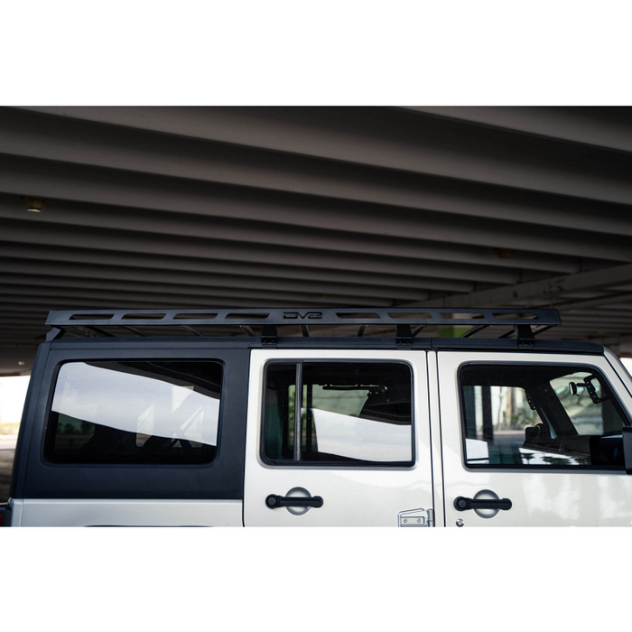 DV8 Offroad 2007-2018 Jeep Wrangler JKU 4-Door Full-Length Roof Rack Model RRJK-03
