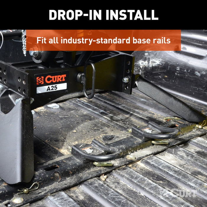 CURT CrossWing 5th Wheel Safety Chain Assembly with Rail Anchors Model 16612