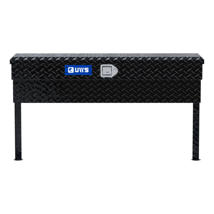 UWS Gloss Black Aluminum 48" Truck Side Tool Box Model TBSM-48-BLK
