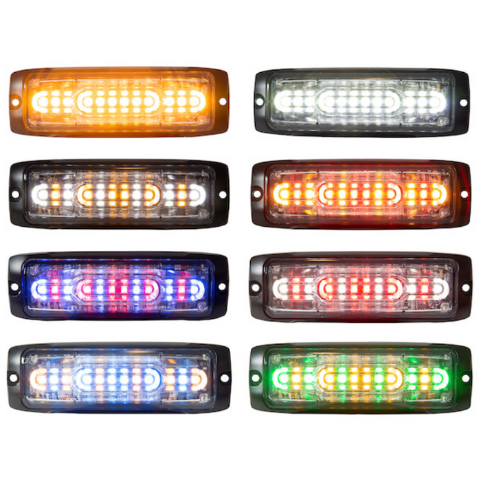 Buyers Products 5 Inch Ultra Thin Wide Angle Rectangular LED Amber Strobe Light Series Model 8890300