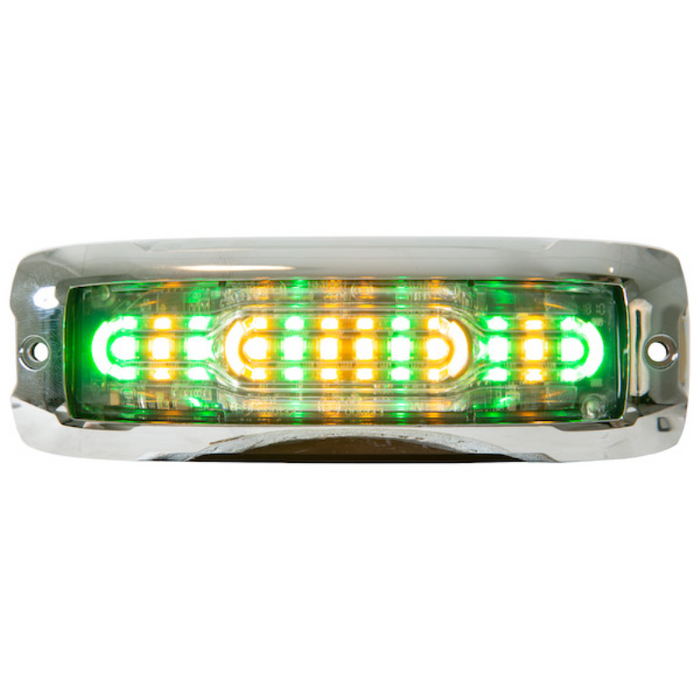 Buyers Products 5 Inch Ultra Thin Wide Angle Rectangular LED Amber/Green Strobe Light Series Model 8890310