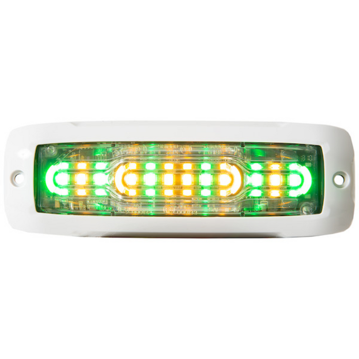 Buyers Products 5 Inch Ultra Thin Wide Angle Rectangular LED Amber/Green Strobe Light Series Model 8890310