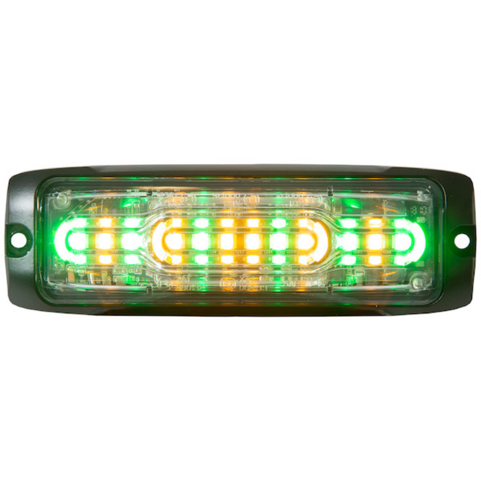 Buyers Products 5 Inch Ultra Thin Wide Angle Rectangular LED Amber/Green Strobe Light Series Model 8890310
