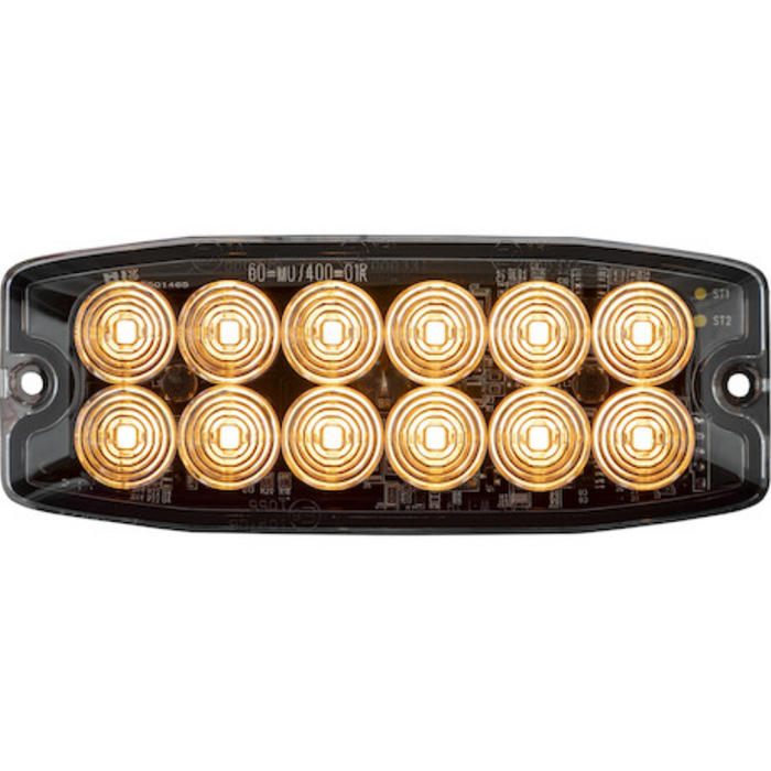 Buyers Products 5 Inch Dual Row Ultra Thin Rectangular LED Amber Strobe Light Series Model 8890400