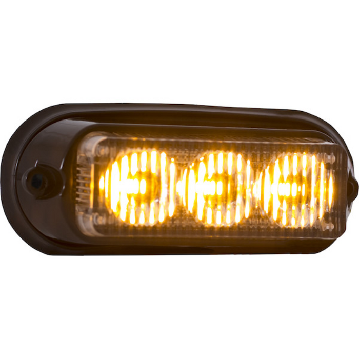Buyers Products 4 Inch Low Profile Rectangular LED Amber Strobe Light Model 8891120