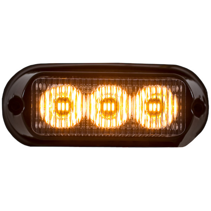 Buyers Products 4 Inch Low Profile Rectangular LED Amber Strobe Light Model 8891120