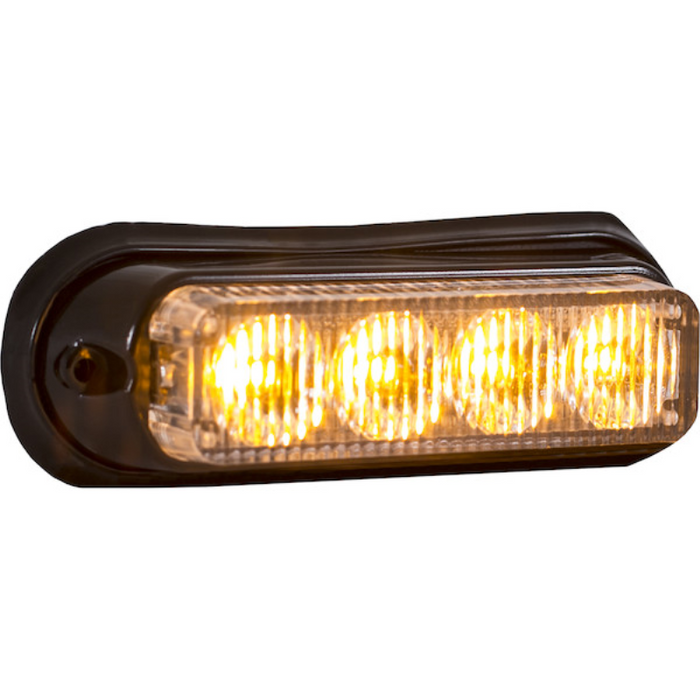 Buyers Products 5 Inch Raised Rectangular LED Amber Mini Strobe Light Series Model 8891130
