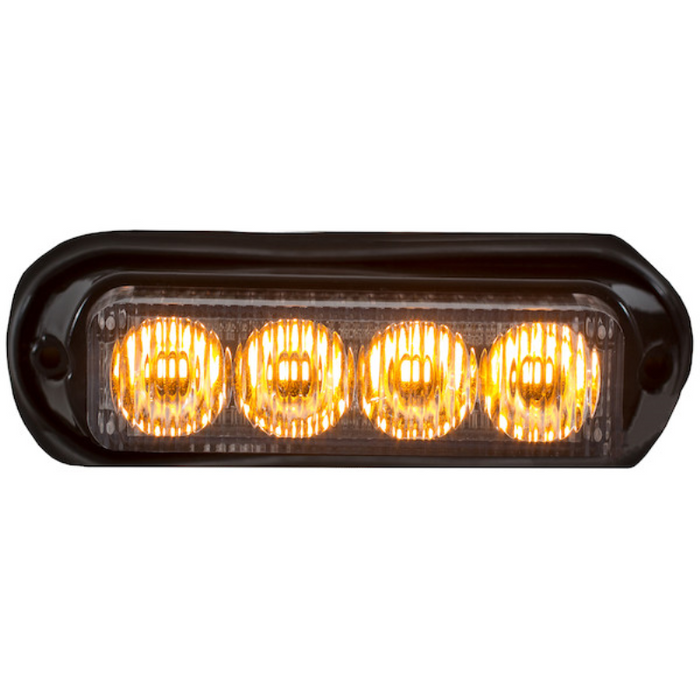Buyers Products 5 Inch Raised Rectangular LED Amber Mini Strobe Light Series Model 8891130