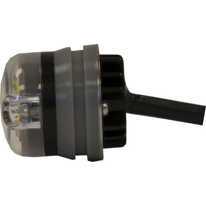 Buyers Products 1 Inch Push-On Hideaway Round LED Amber/Clear Strobe Kit with In-Line Flashers Model 8891327