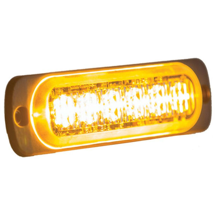Buyers Products Thin 4.5 Inch Amber/Clear Horizontal LED Strobe Light 8891900