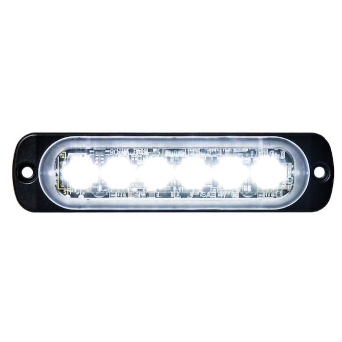 Buyers Products 4.5 Inch Thin Horizontal Rectangular LED Clear Strobe Light Series Model 8891901