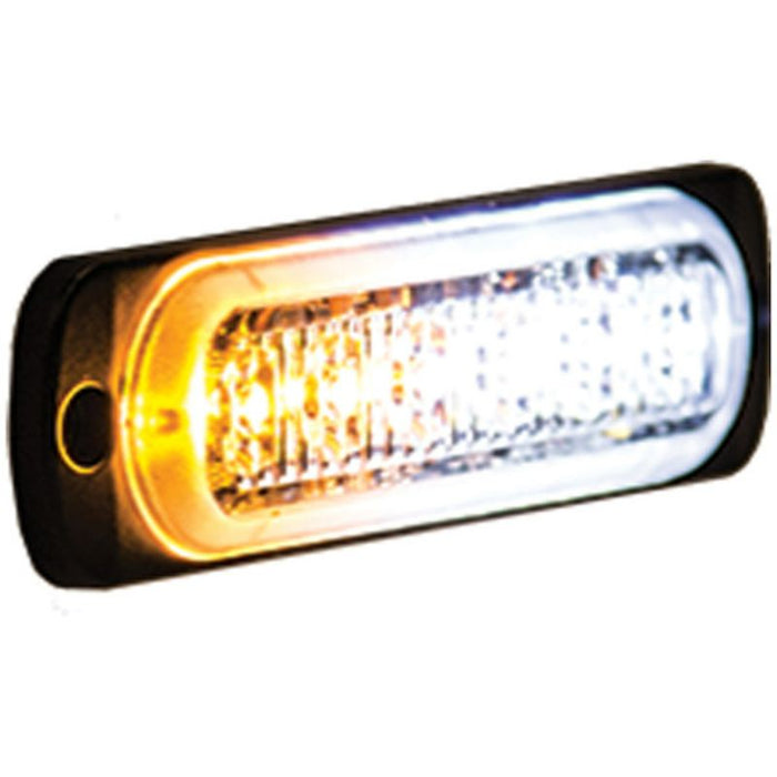 Buyers Products Thin 4.5 Inch Amber/Clear Horizontal LED Strobe Light Model 8891902