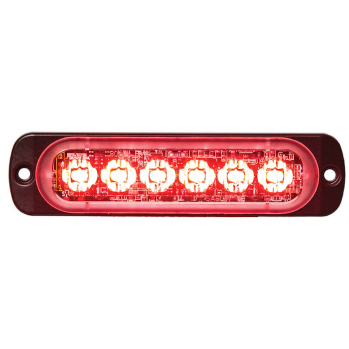 Buyers Products 4.5 Inch Thin Horizontal Rectangular LED Red Strobe Light Series Model 8891903