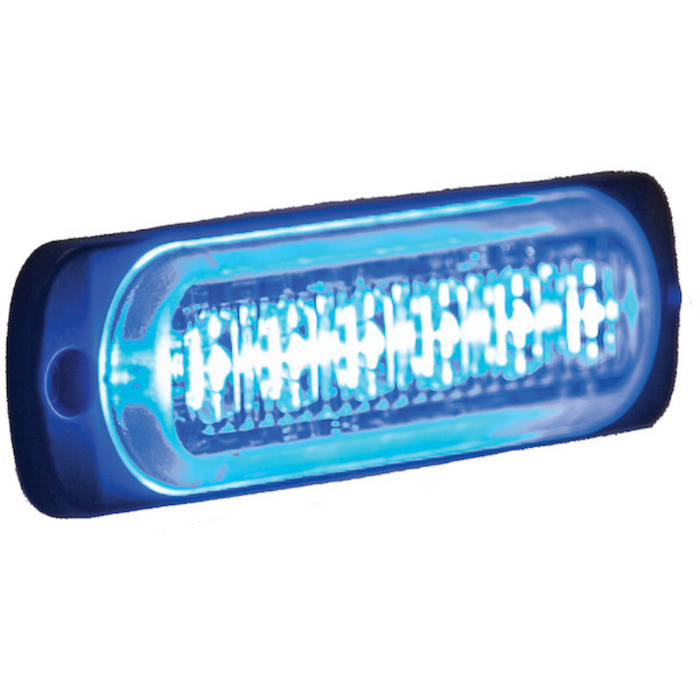 Buyers Products 4.5 Inch Thin Horizontal Rectangular LED Blue Strobe Light Series Model 8891904