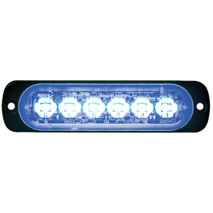 Buyers Products 4.5 Inch Thin Horizontal Rectangular LED Blue Strobe Light Series Model 8891904