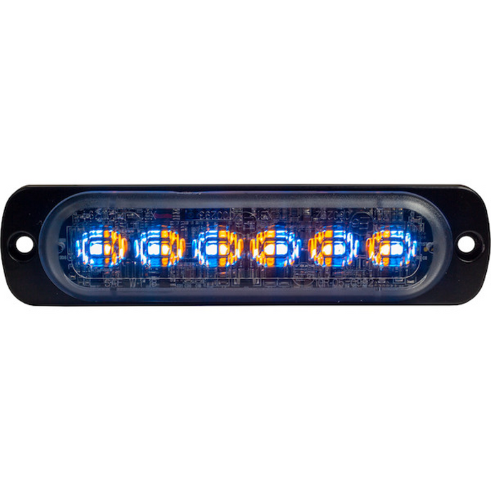 Buyers Products 4.5 Inch Dual Color Thin Wide Rectangular LED Amber/Blue Strobe Light Model 8892108