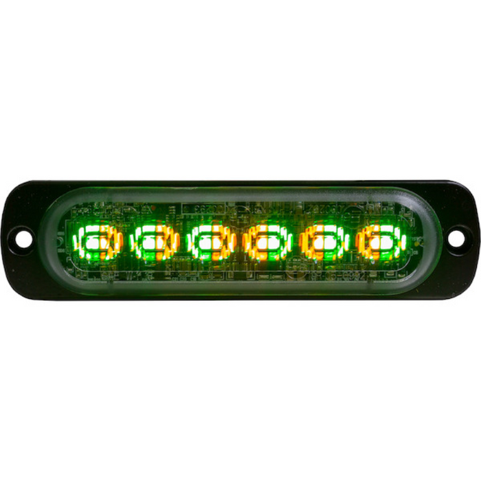 Buyers Products 4.5 Inch Dual Color Thin Wide Rectangular LED Amber/Green Strobe Light Model 8892109