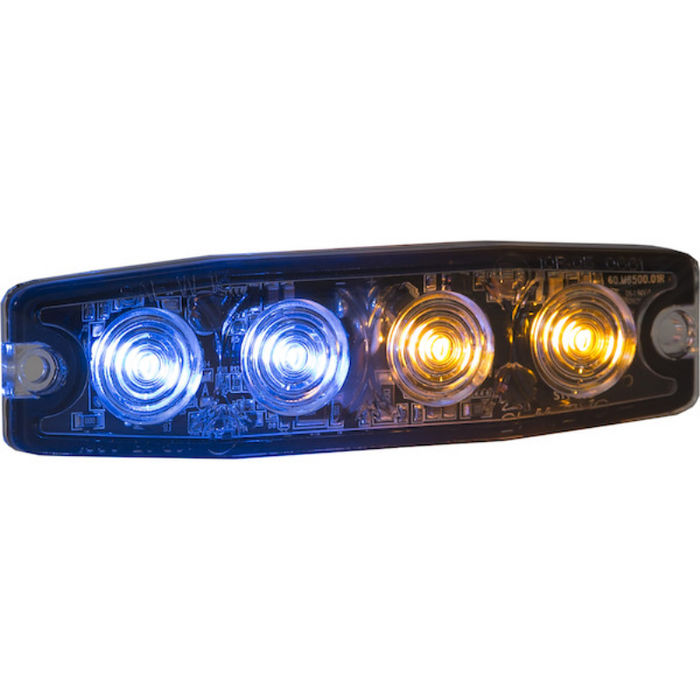 Buyers Products 4.5 Inch Ultra Thin Rectangular LED Amber/Blue Strobe Light Series Model 8892248