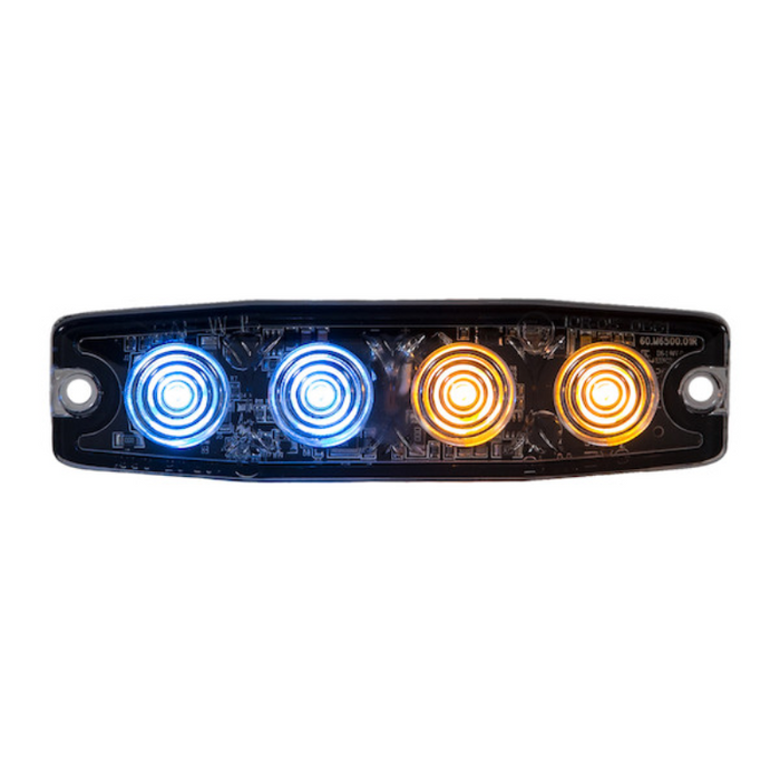 Buyers Products 4.5 Inch Ultra Thin Rectangular LED Amber/Blue Strobe Light Series Model 8892248