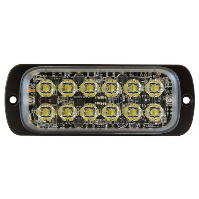 Buyers Products 4.5 Inch Thin Dual Row Rectangular LED Clear Strobe Light Series Model 8892601