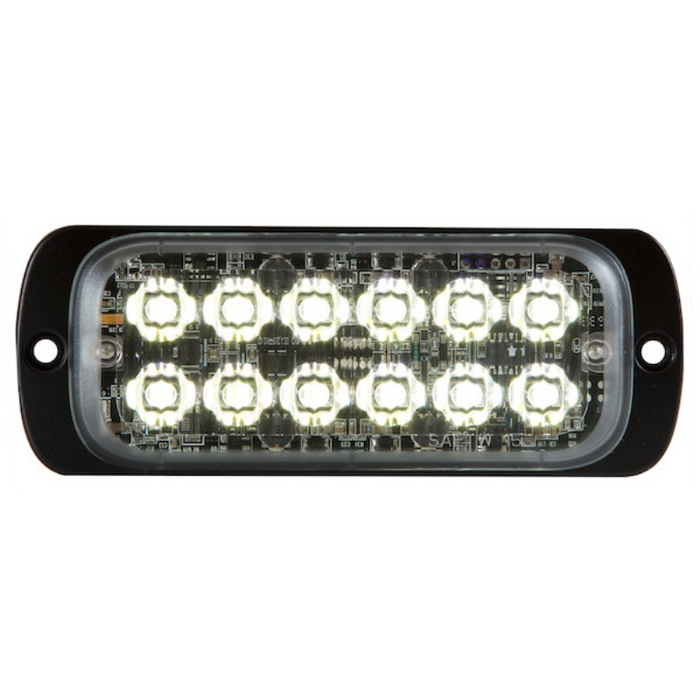 Buyers Products 4.5 Inch Thin Dual Row Rectangular LED Clear Strobe Light Series Model 8892601