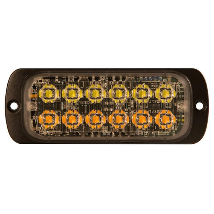 Buyers Products Thin Dual Row 4.5 Inch Amber/Clear LED Strobe Light Model 8892602