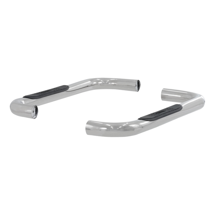 ARIES 3" Round Polished Stainless Side Bars, Fits Select Jeep Wrangler YJ, TJ Model 35600-2