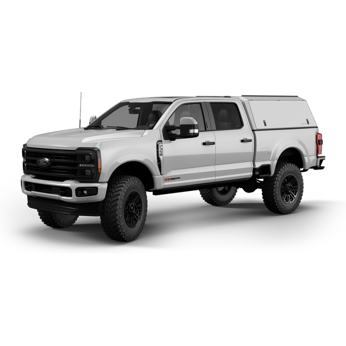SmartCap OEM White Truck Bed Cap EDGE Defender Series w/ Vertical Locks Model ED0336-WN
