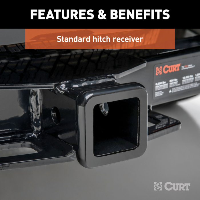 CURT Class 3 Trailer Hitch, 2" Receiver, Fits Select Jeep Wrangler JL EcoDiesel Model 13564