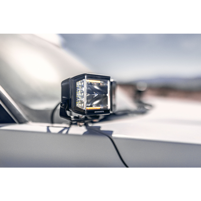 Go Rhino Blackout Series SIDELINE 4x3 LED Cube Spot Lights Without Amber LED's Model 750700321SCS