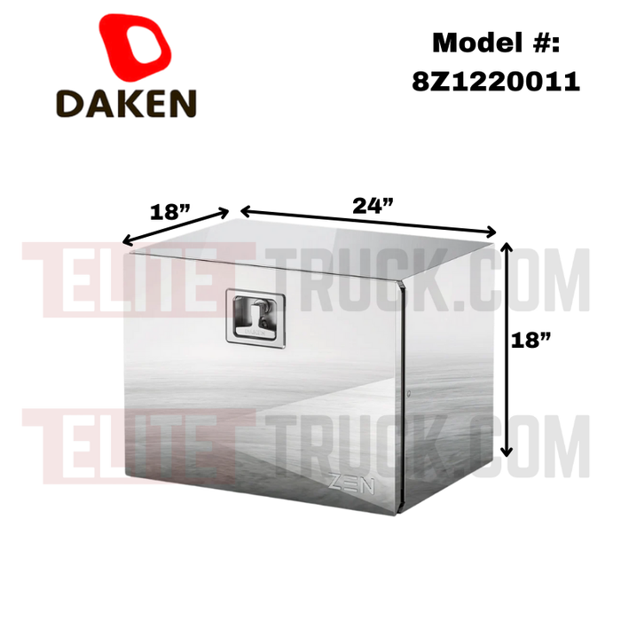 DAKEN Zen Series 24x18x18 Underbody Toolbox Polished Stainless Steel Model 8Z1220011