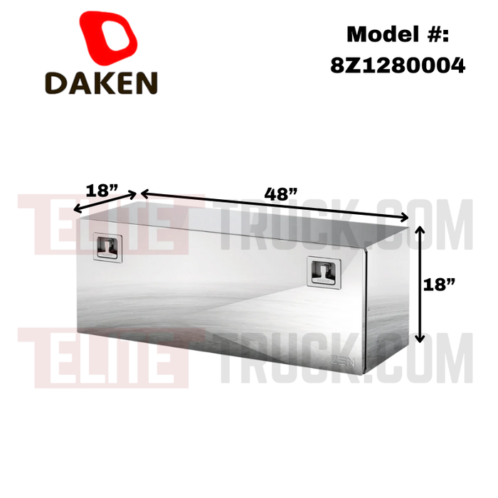 DAKEN Zen Series 48x18x18 Underbody Toolbox Polished Stainless Steel Model 8Z1280004
