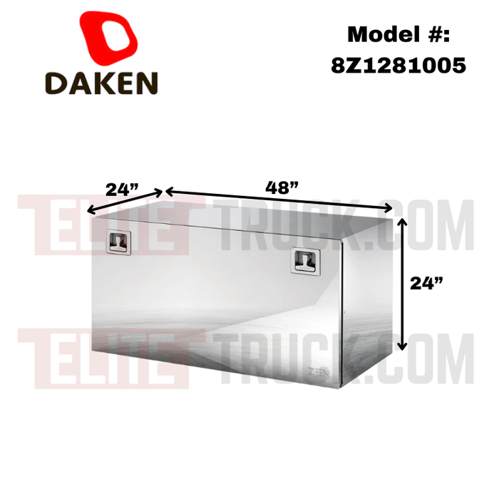 DAKEN Zen Series 48x24x24 Underbody Toolbox Polished Stainless Steel Model 8Z1281005