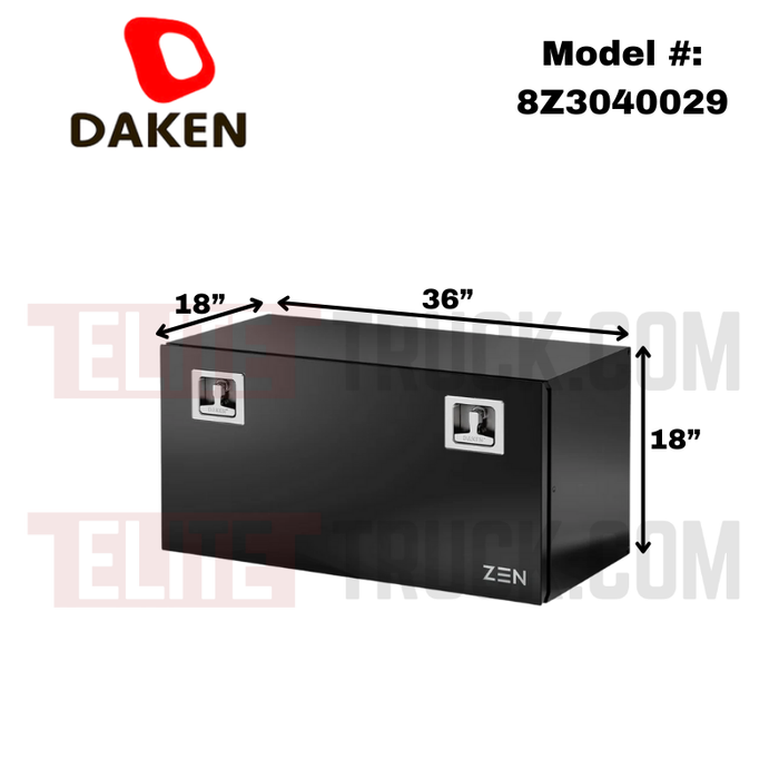 DAKEN Zen Series 36x18x18 Underbody Toolbox Black Steel Model 8Z3040029