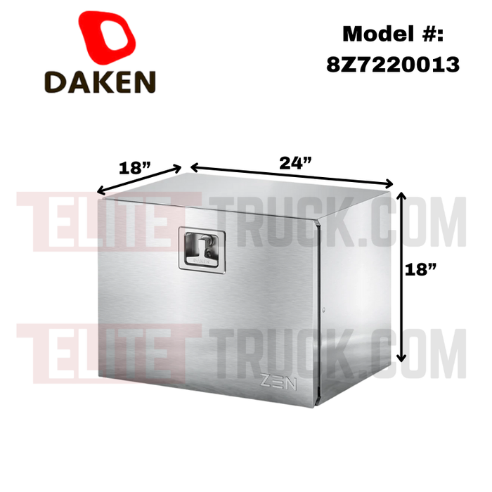 DAKEN Zen Series 24x18x18 Underbody Toolbox Smooth Aluminum Model 8Z7220013