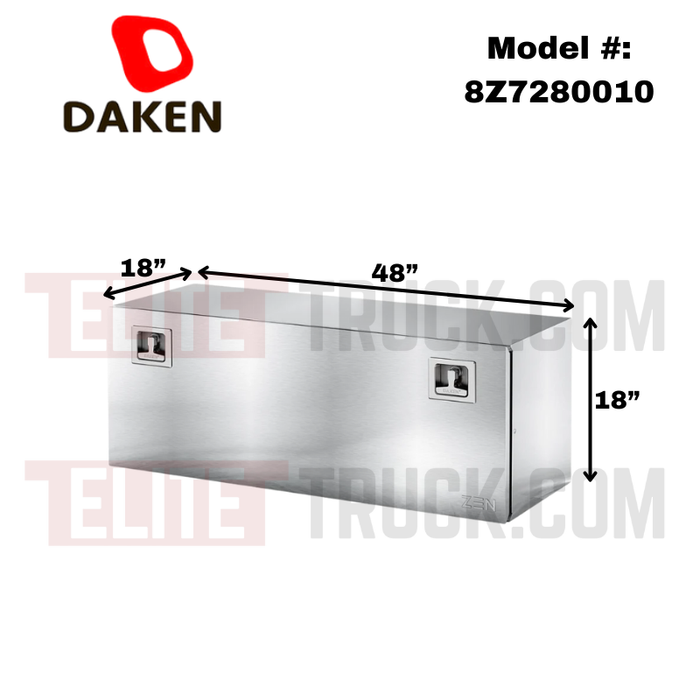DAKEN Zen Series 48x18x18 Underbody Toolbox Smooth Aluminum Model 8Z7280010