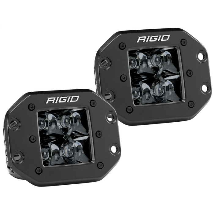 Rigid Industries D-Series PRO Midnight Edition, Spot Optic, Flush Mount, Pair Model 212213BLK