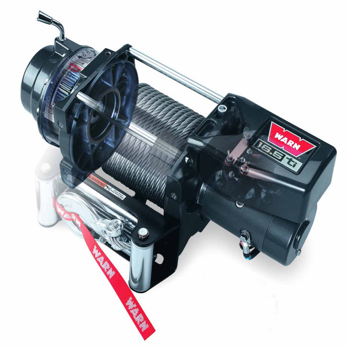 Warn 16.5TI Heavyweight Winch, Pull Capacity 16,500 lb, 90 Feet Steel Rope Model 68801