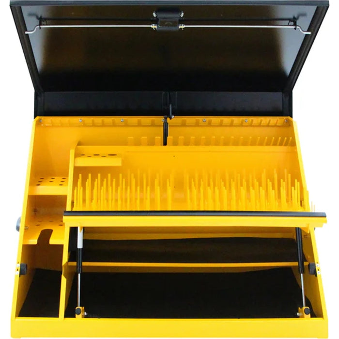 Montezuma 36 x 17 In. Steel Triangle® Toolbox Yellow/Black Top Mount Toolbox DXTB36BY